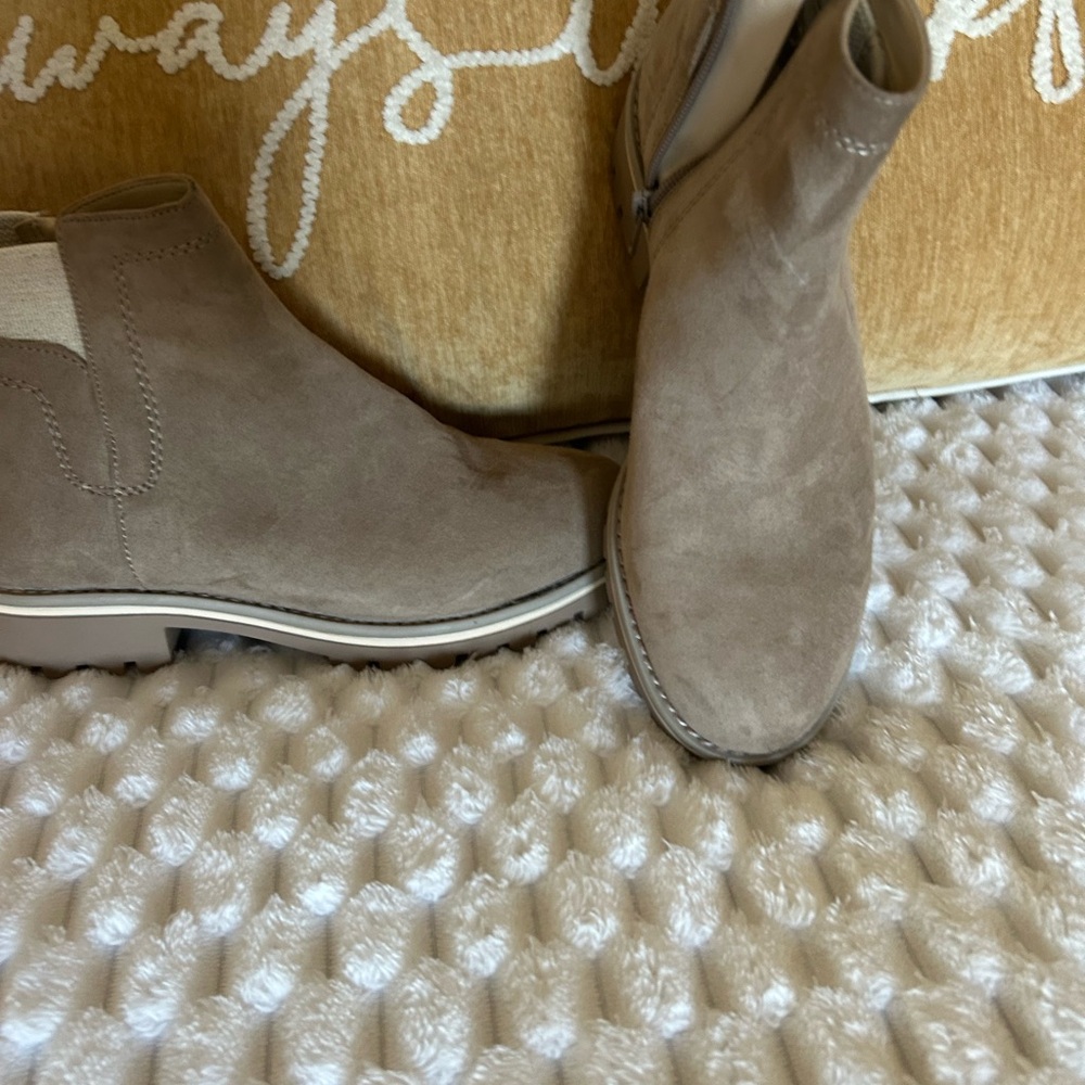 Sole Society Taupe Suede Ankle Boots